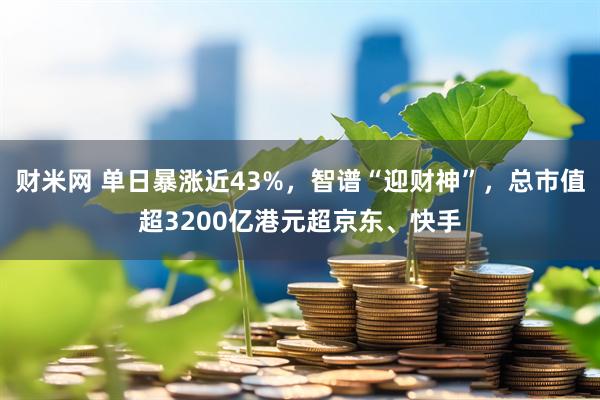 财米网 单日暴涨近43%，智谱“迎财神”，总市值超3200亿港元超京东、快手