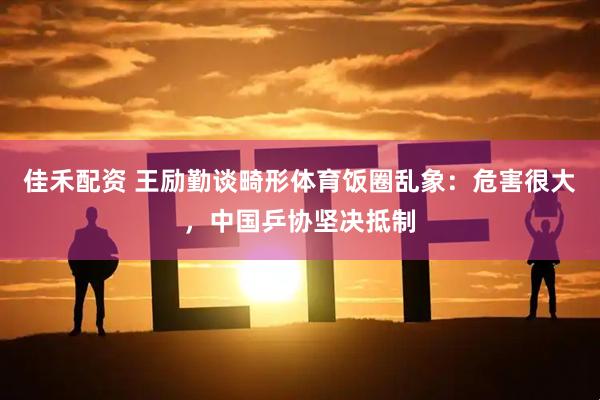 佳禾配资 王励勤谈畸形体育饭圈乱象：危害很大，中国乒协坚决抵制
