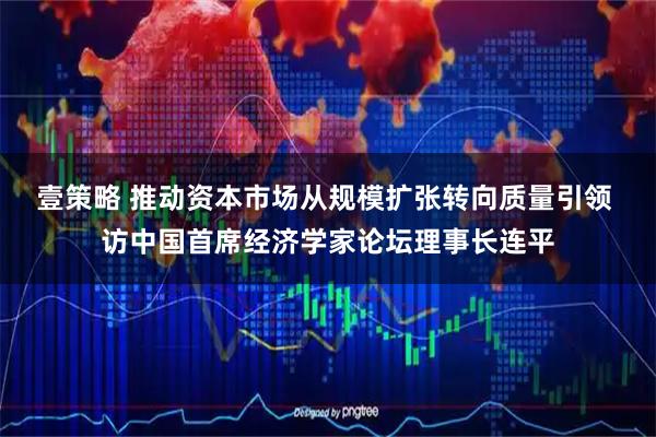 壹策略 推动资本市场从规模扩张转向质量引领 访中国首席经济学家论坛理事长连平