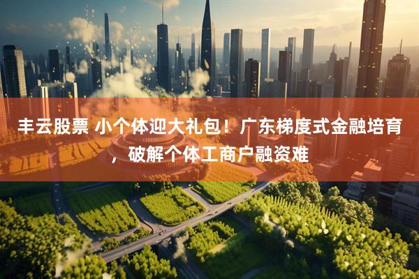 丰云股票 小个体迎大礼包！广东梯度式金融培育，破解个体工商户融资难